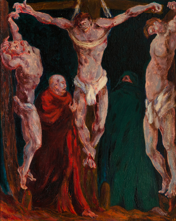 Aligi Sassu, Crocifissione (1941), olio su tela. Loreto, Museo-Antico Tesoro della Santa Casa (Max Mandel).